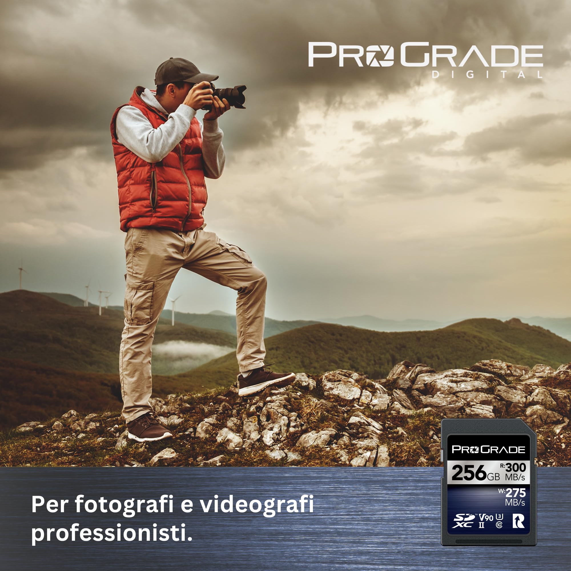 Scheda di Memoria ProGrade Digital SDCX UHS-II V90 Iridium (256GB)