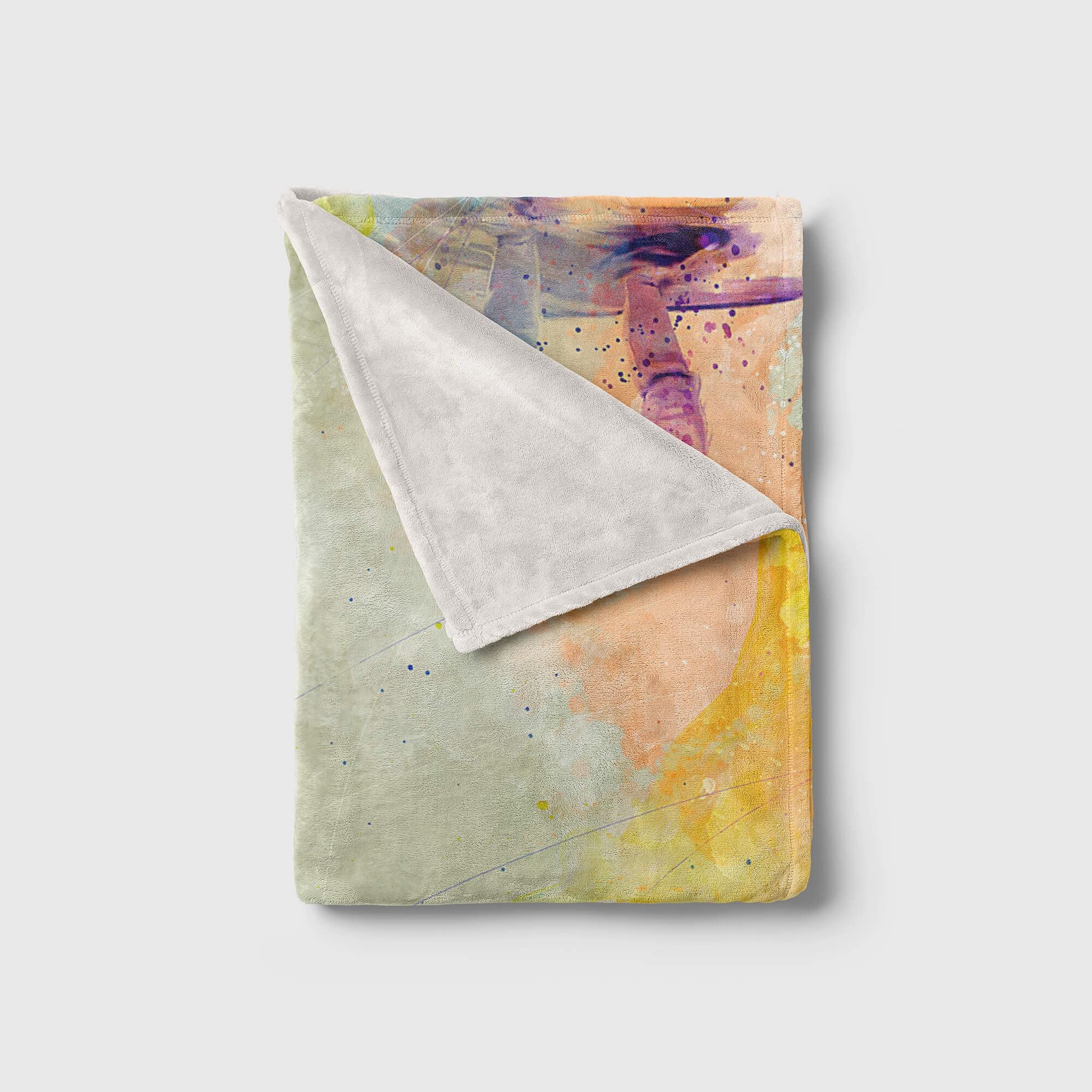 SplashArt Sport Handtuch Strandhandtuch Saunatuch Kuscheldecke Kunstvoll Fechten III SPOR Größe 180 x 130 cm (Tagesdecke - Sherpa Flies)