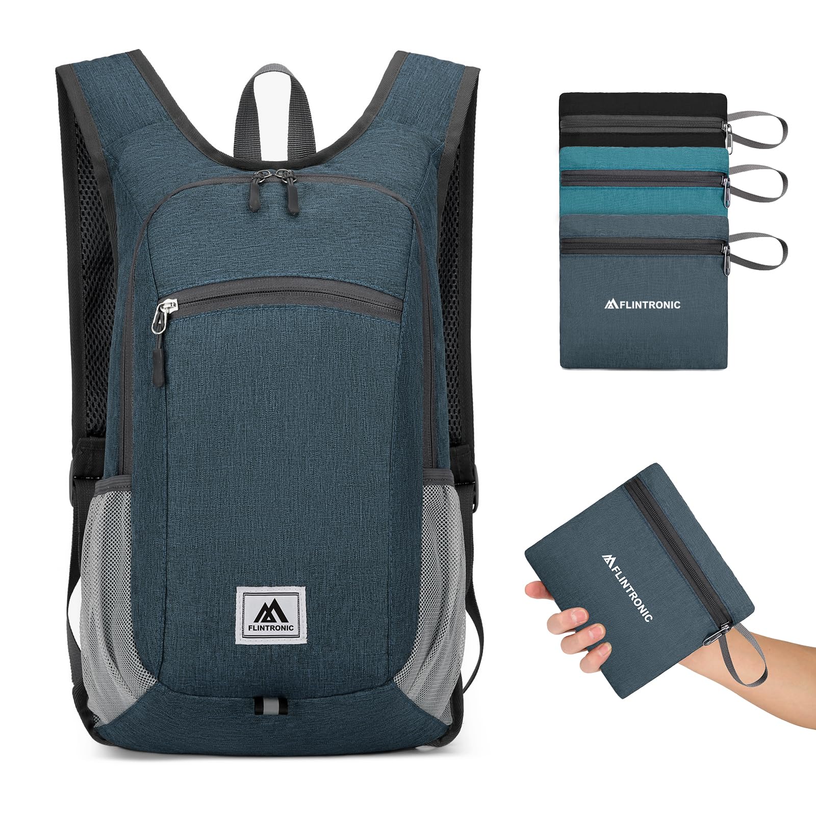 Flintronic Sac à Dos Pliable, Ultra Léger, Imperméable Et Compact Pour Les Voyages, Le Sport De Plein Air, Le Vélo, La Randonnée Et L'escalade - Pour Homme Et Femme (15 L), Style