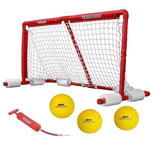 GoSports Floating Water Polo Game Set - Must-Have Summer Pool Game Includes Goal and 3 Balls