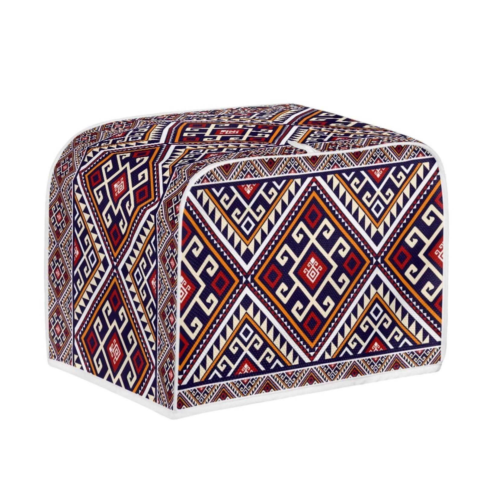 Kuiaobaty Scandinavian Pattern Toaster Machine Cover, Boho Ethnic Universal Dustproof Cover for 2 Slice Toaster,Small Appliance Covers,S
