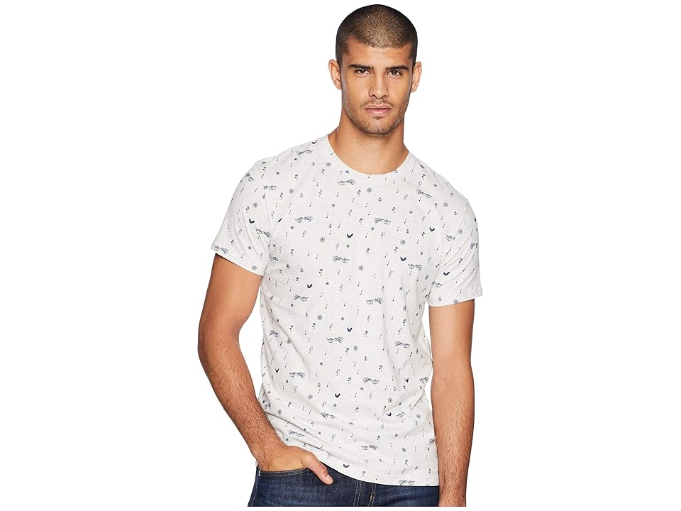 

Ben Sherman Music Note Print Fashion Crew Shirt (Off-White) Men's Clothing