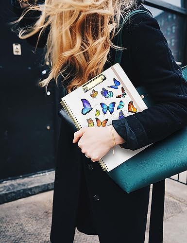 Miniatura 7 de Mymazn Folio portapapeles con bloc de notas, portapapeles con almacenamiento, 5 carpetas adicionales con 10 bolsillos para documentos, cartera con