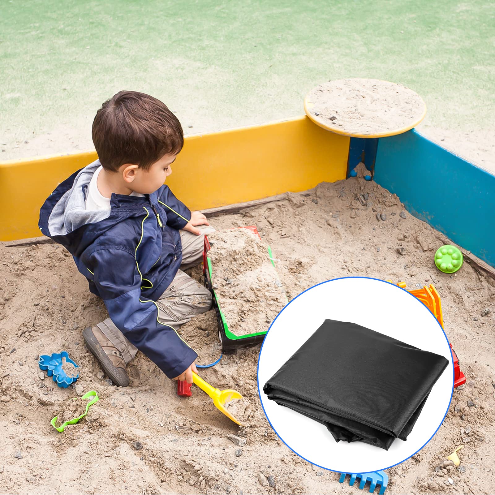 Sandkasten Abdeckplane 120x120cm - Wasserdicht Mit Kordelzug
