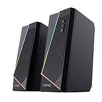 Trust Gaming Casse PC 2.0 GXT 609 Zoxa, 12W, Altoparlante Stereo, 6 Modalità Di Illuminazione RGB, Alimentazione Via USB, Set Di Altoparlanti Per PC, Computer, Desktop, Laptop, Portatile – Nero