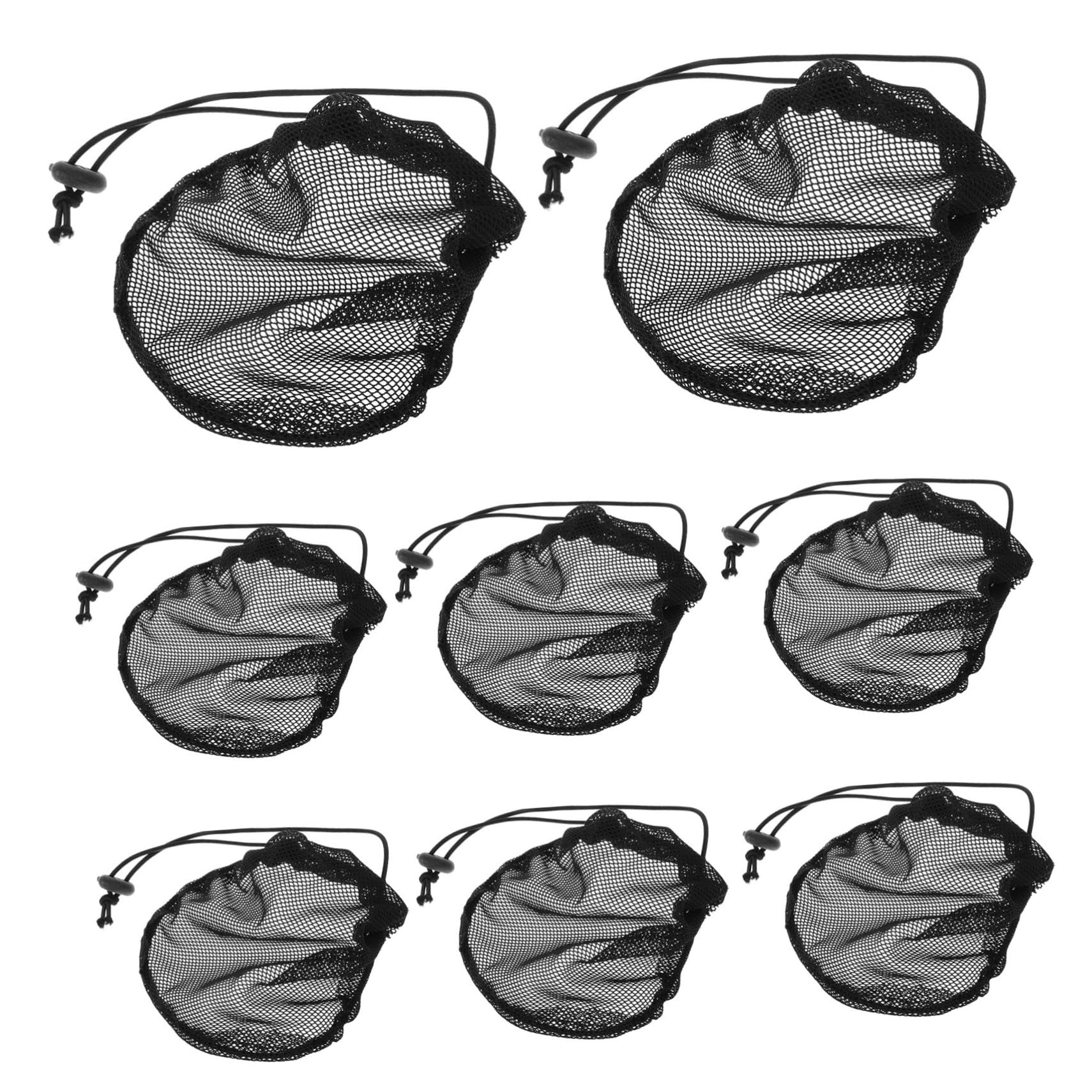 ERINGOGO Breathable Hairnets 8pcs Elastic Wig Cap Set Wig Making Kit Curly Hair Net Cover Hairdressing Accessory