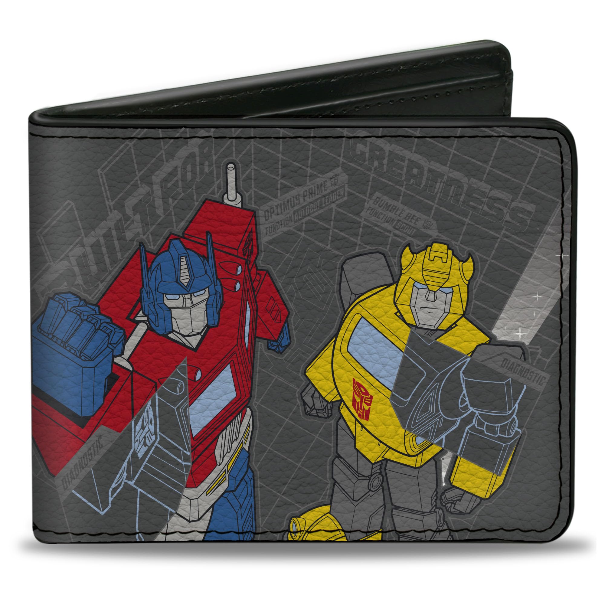 Hasbro Wallet, Bifold, Transformers Optimus Prime and Bumblebee Built For Greatness, Vegan Leather