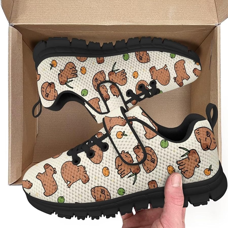 Amazon.com | Jndtueit Brown Capybara Kids' Running Hiking Sneaker