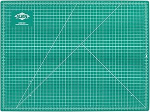 ALVIN Cutting Mat Self-Healing Professional Series 18&#34;x24&#34; Model GBM1824 Green/Black Double-Sided, 5 Ply Gridded Rotary Cutting Board for Crafts, Sewing, Fabric - 18 x 24 inches