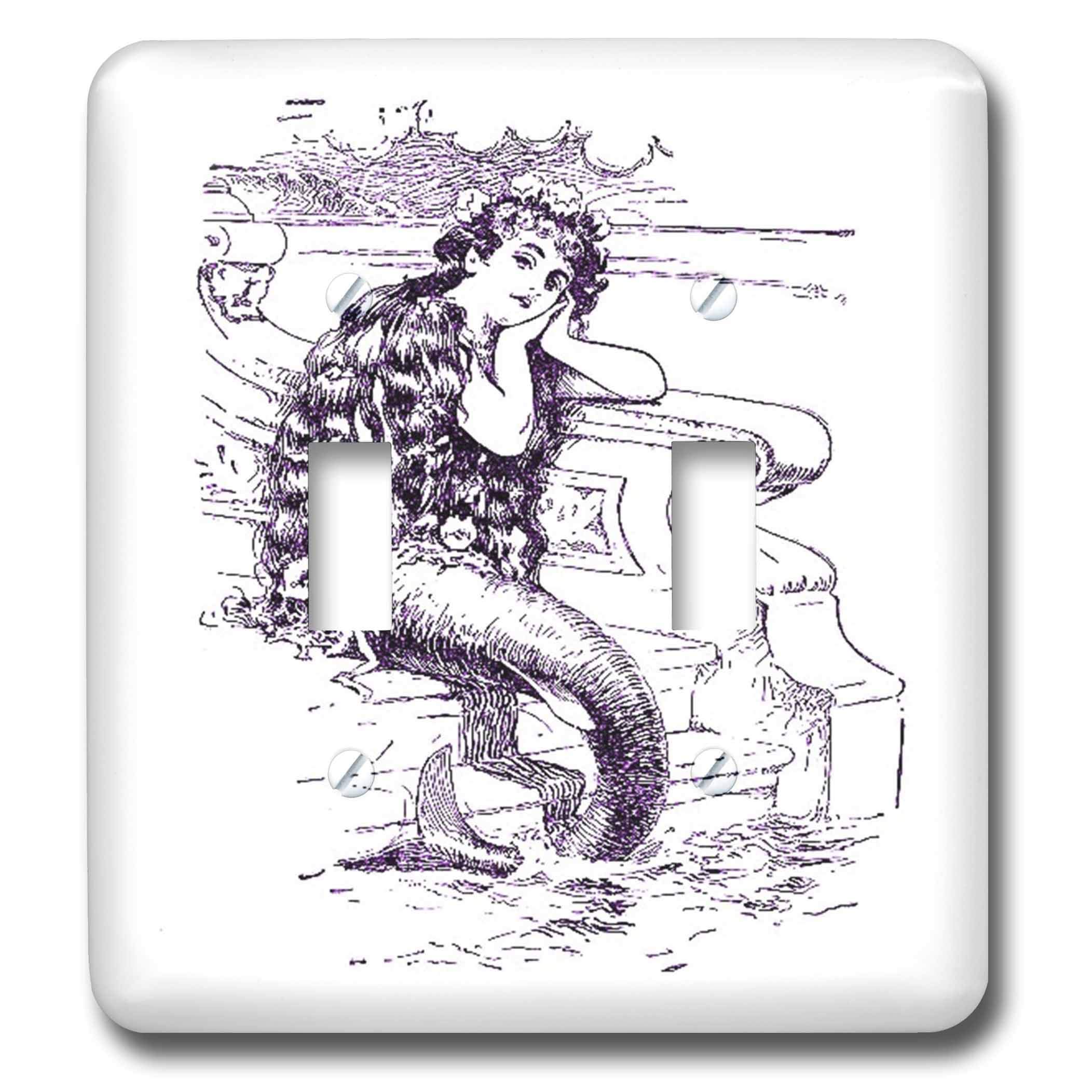 Interrupteur double sirène violet 3dRose lsp_48217_2 en finition premium résistante