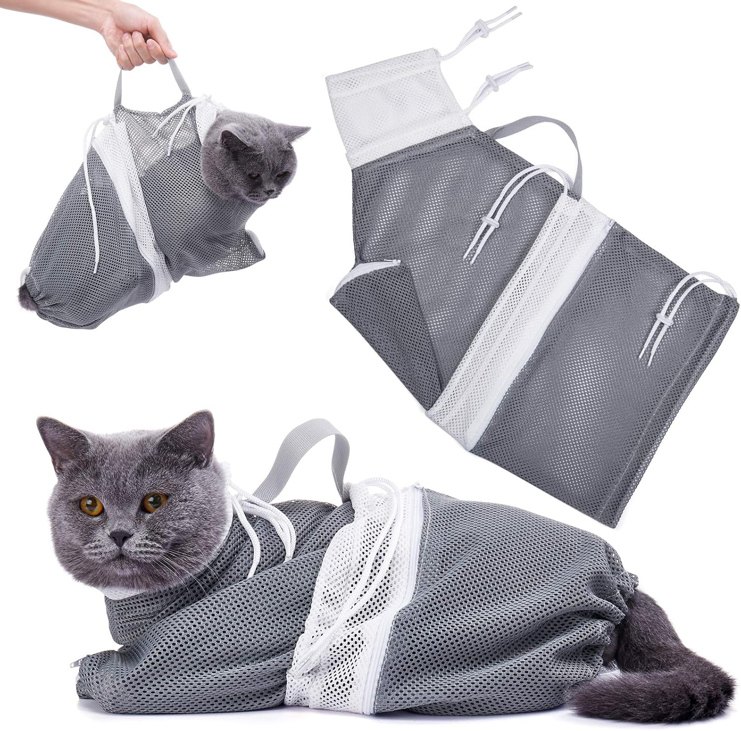 Cat Bathing Bag Cat Cleaning Shower Bag Adjustable Anti