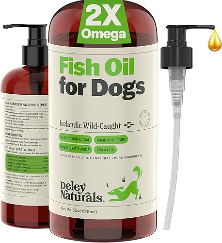 Miniatura 11 de Deley Naturals Aceite de salmón salvaje de Alaska para perros y gatos – Fórmula de aceite de salmón nuevo y mejorado – Aceite de pescado para perros