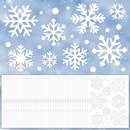 288 PCS Snowflake Paper Cutouts Winter Snowflake Shape Paper Cut