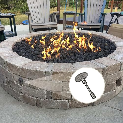 Miniatura 6 de 2 llaves universales de válvula de control de gas para vástagos de válvula de gas de 14 y 516 pulgadas para fogatas de gas y chimeneas (3 pulgadas)