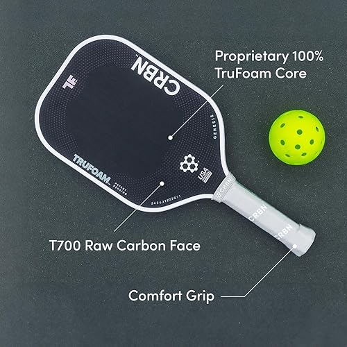 Vista 2 de CRBN Pickleball - TruFoam Genesis - Carbon Fiber Pickleball Paddle - First-Ever 100% Foam Core Performance Paddle