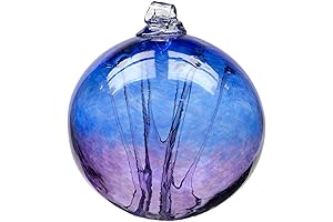 Kitras Witch Balls Glass Hanging - Cobalt/Amethyst