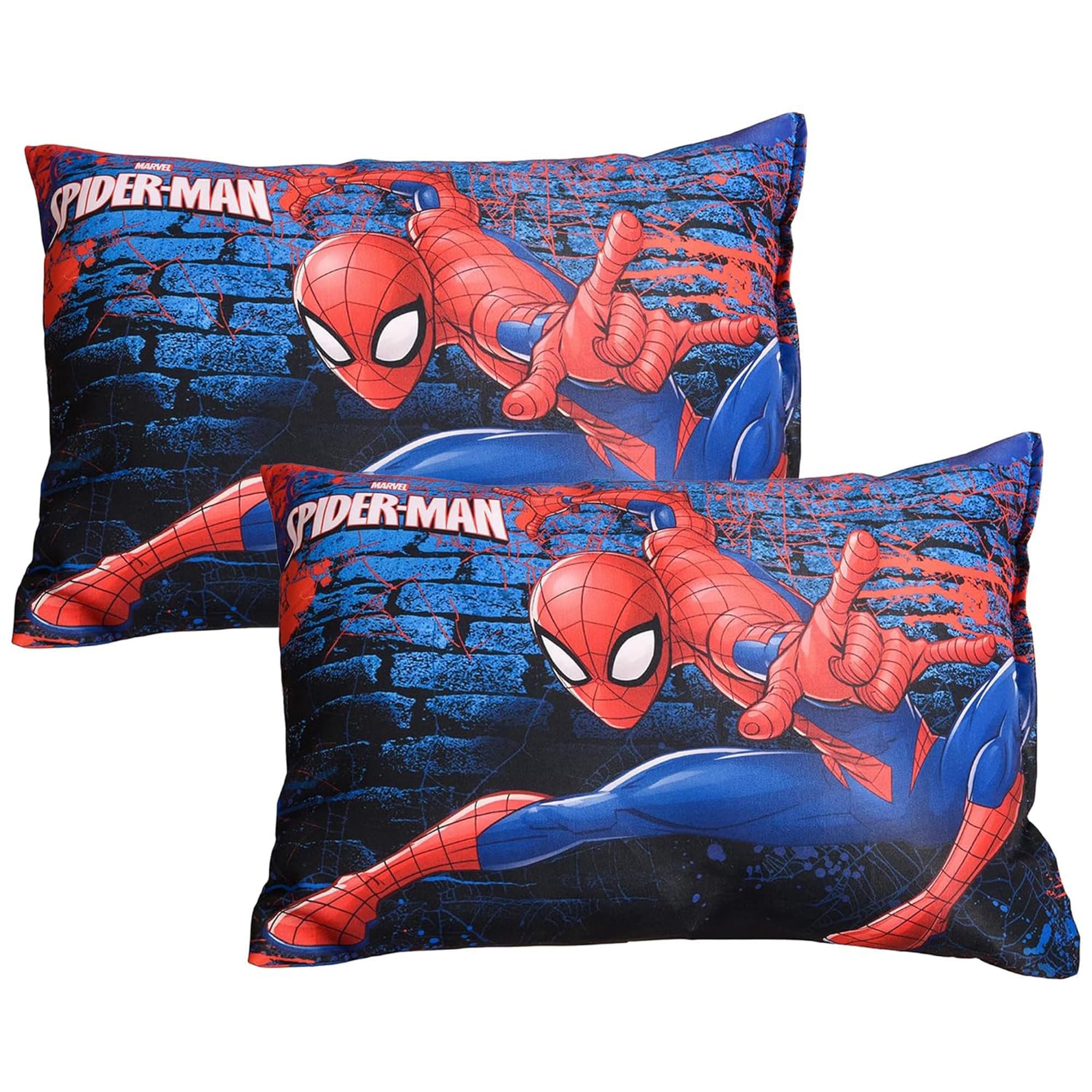 Heart Home 12x18 Inches Cotton Marvel Spider Man Print Pillow for Kids | Super Soft Pillow Filler for Sleeping & Traveling | Easy to Carry - Ideal for Boys & Girls - Sky Blue-image-5