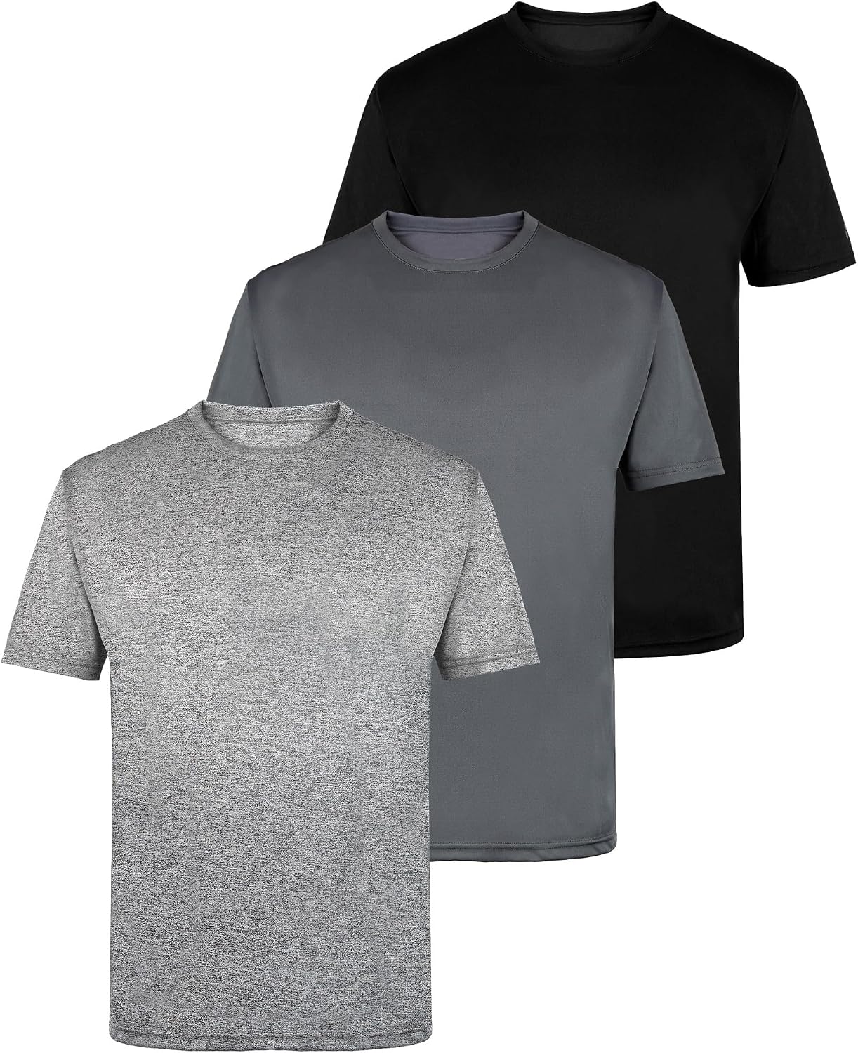TEX2FIT Men's 3 Pack Active Sport Quick Dry T-Shirts