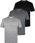 TEX2FIT Men's 3 Pack Active Sport Quick Dry T-Shirts