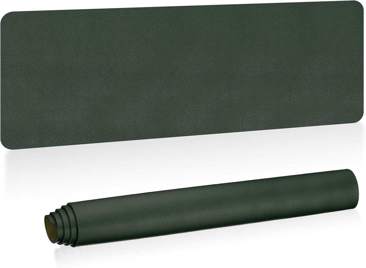 Patikil Desk Mat, 55"x17" Non-Slip Waterproof PU Leather Desktop Protector Cover, Dual Sided, Dark Green
