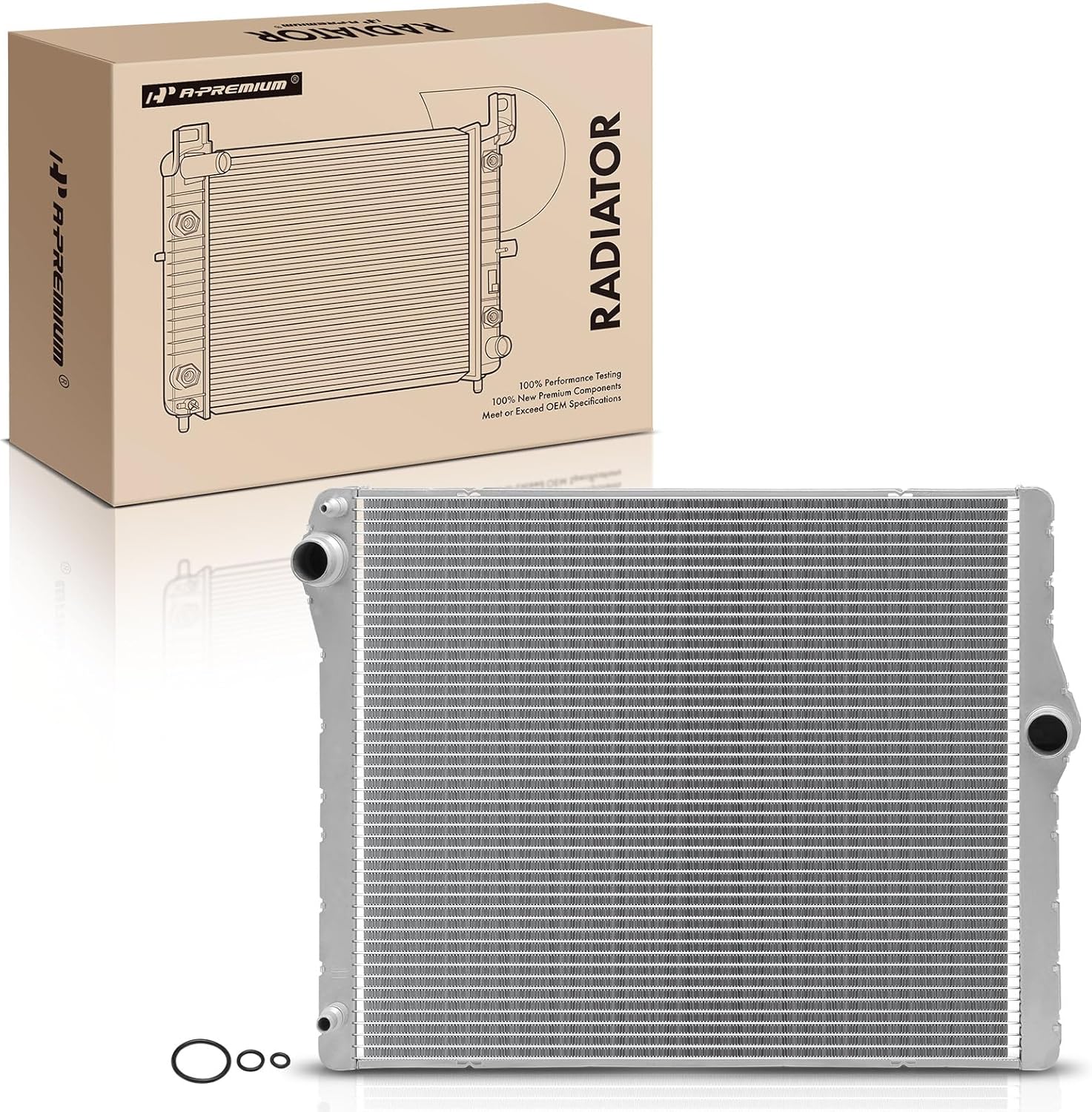 A-Premium Engine Coolant Radiator Assembly Compatible with BMW F10 Series 528i 2011 3.0L