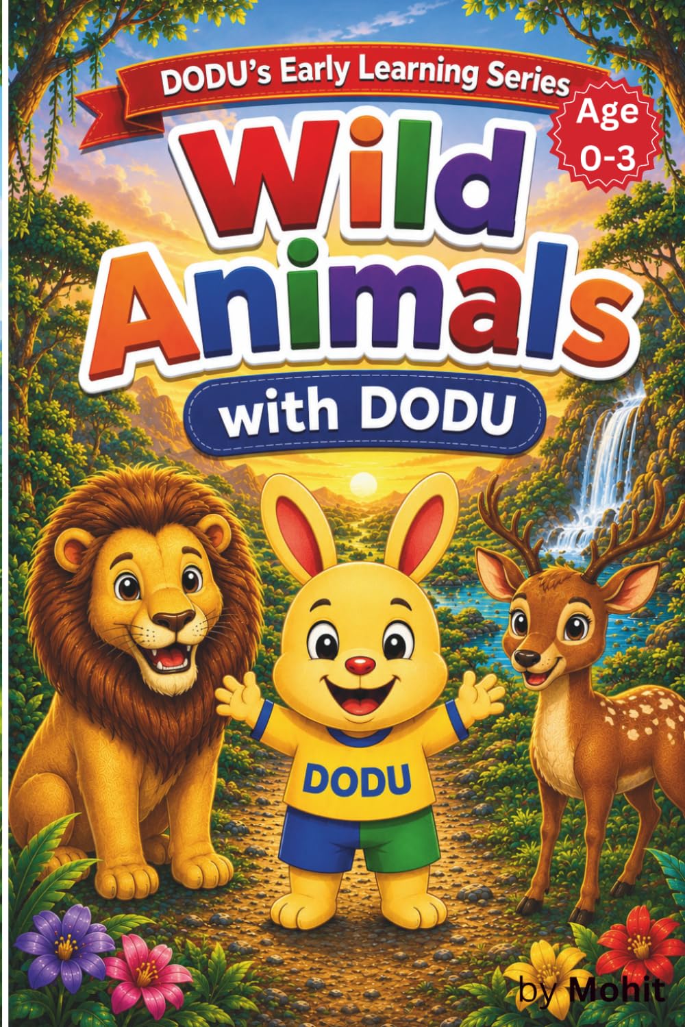 First Wild Animals with Dodu: A Toddler Learning Book for Ages 0–3 | Early Wild Animal Recognition, Vocabulary Building & Visual Learning for Babies ... Jungle Animals, Easy Words & Fun Learning