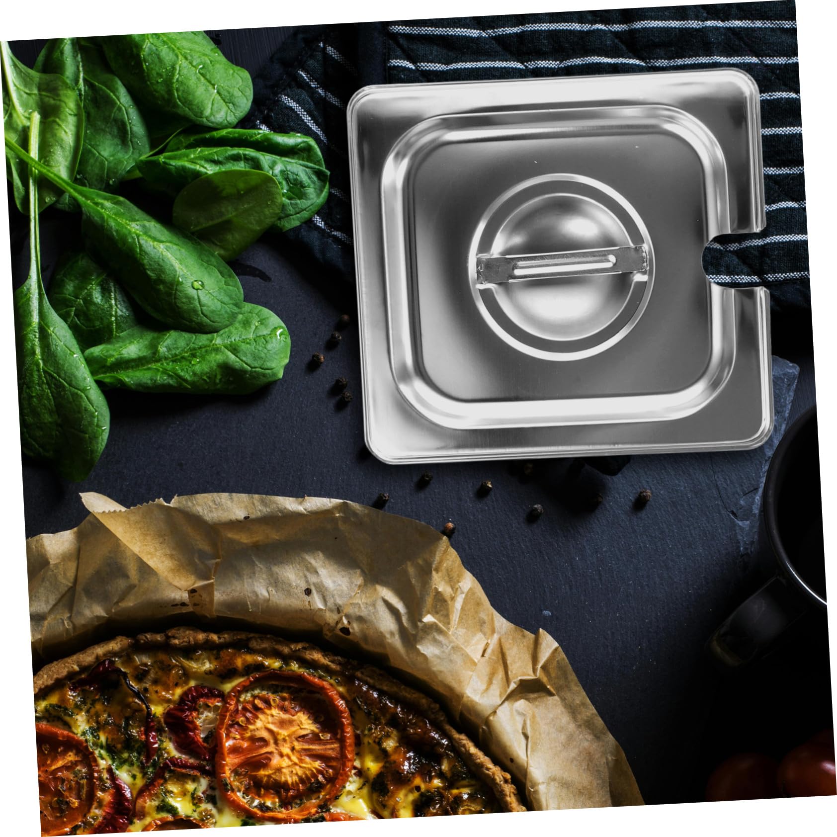 LIFKOME 6 pezzi Coperchi per Pentole in Acciaio Inox Resistente con Maniglia Coperchio per Cucina Professionale e Ristorazione Design Elegante e Durevole per Cottura e Servizio Alimenti