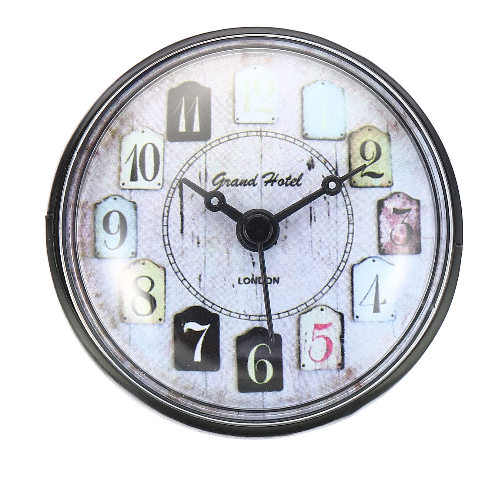 PATIKIL Impermeabile Doccia Orologio, Mini Carino Specchio Orologio Parete con Aspirazione Coppa per Bagno Cucina Casa Decorazione, Nero