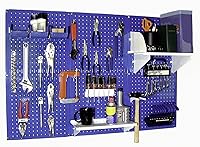 Vista 22 de Organizador de herramienta control de pared 30-wrk-400wb estándar panel perforado mesa de trabajo de metal Pegboard negro con accesorios rojos