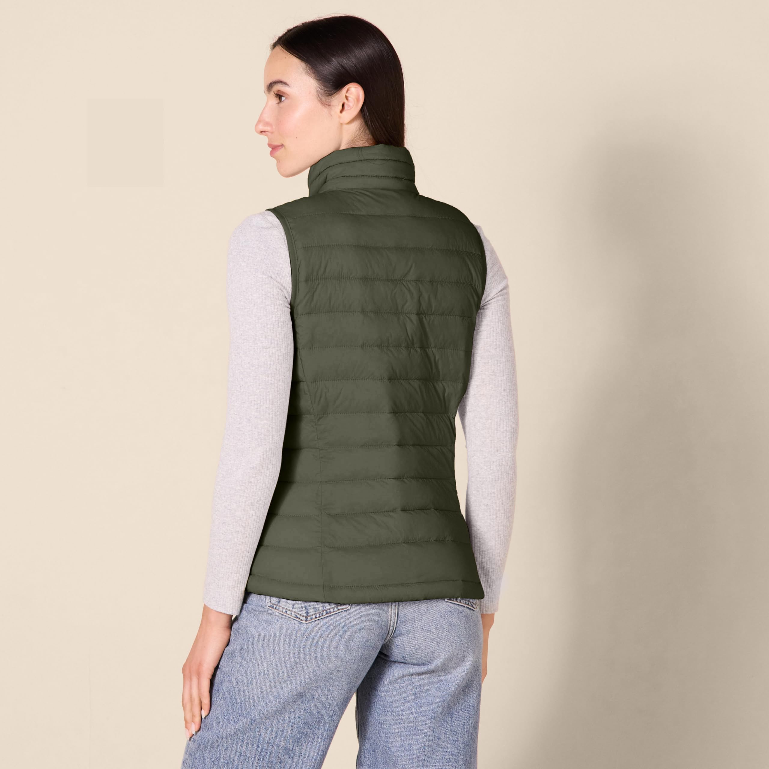 Amazon Essentials Donna Piumino Smanicato Ripiegabile Impermeabile Leggero