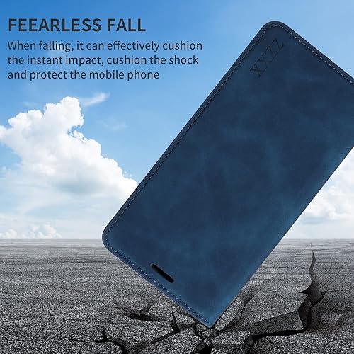 Miniatura 6 de ZZXX Funda tipo cartera para iPhone 14 con bloqueo RFID, ranura para tarjetas, función atril, magnética, de piel suave, para iPhone 14 (6.1 pulgadas)