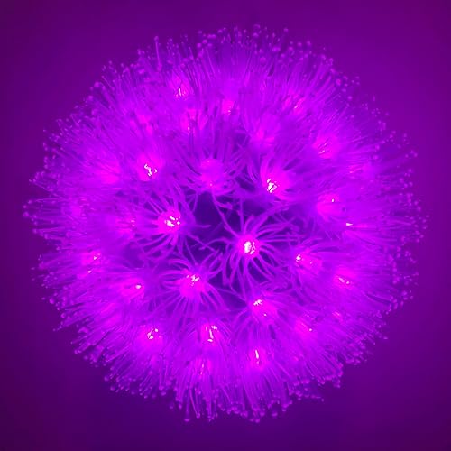 Miniatura 6 de Bola de luces de Navidad de 7 pulgadas que cambian de color, luces colgantes para exteriores, 100 luces LED de regalo, luz RGB regulable, luz de