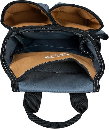 Miniatura 9 de MELOTOUGH Cinturón de herramientas con tirantes, bolsa de herramientas, tirantes, marcos, delantal, peine, cinturón de herramientas de construcción,