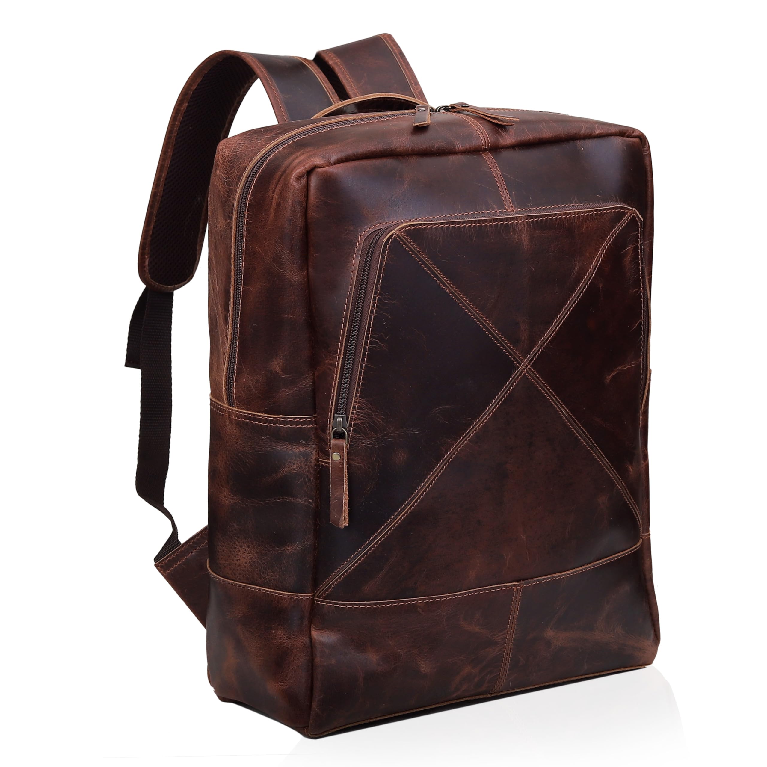 Vintage Leather Backpack For Men 16