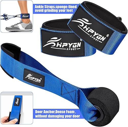 Miniatura 4 de Bandas de resistencia con asas, bandas de fitness resistentes para entrenamiento de fuerza, delgado, yoga, equipo de gimnasio en casa