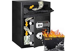 Secure Safety with Discreet Disposal: 2.6 CUB FT Drop Slot Deposit Safe