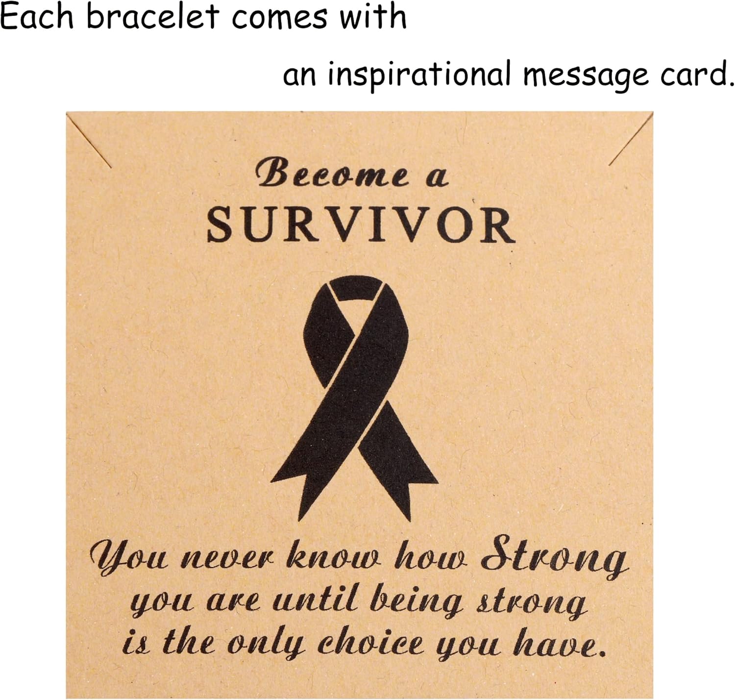 Gzrlyf Breast Cancer Survivor Bracelet Necklace Breast Cancer Awareness Gifts for Survivor Fighter - Image 7