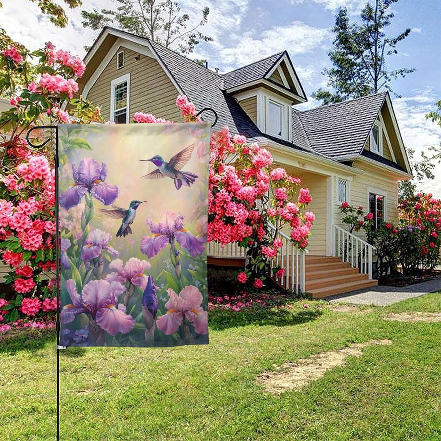 Hummingbird Haven Garden Flags 12×18 Inch Double Sided Decorative Yard Banner Seasonal Flag for Outdoor Outside Decor - Image 8
