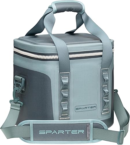 SPARTER Enfriador suave portátil de 12 latas, IP68 Tizip cremallera a prueba de fugas para camping, pesca, playa, aire libre, hielera aislada con