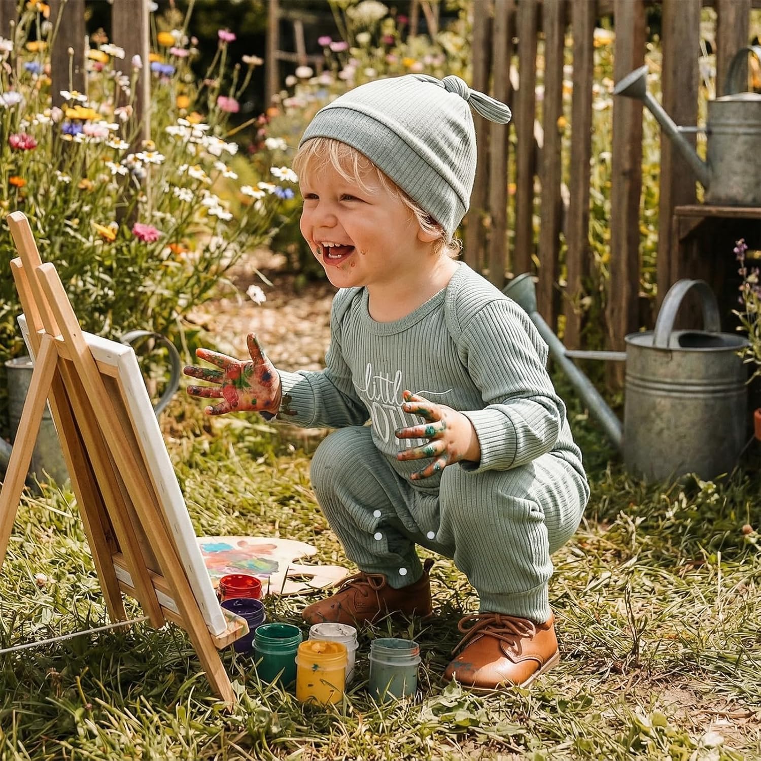 allshope Newborn Baby Boy Fall Outfit Romper Lil Bro Embroidery Long Sleeve Jumpsuit Bodysuit Infant Winter Clothes - Image 5