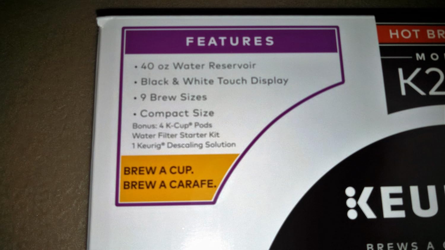 Keurig K250 2.0 Brewing System, Violet