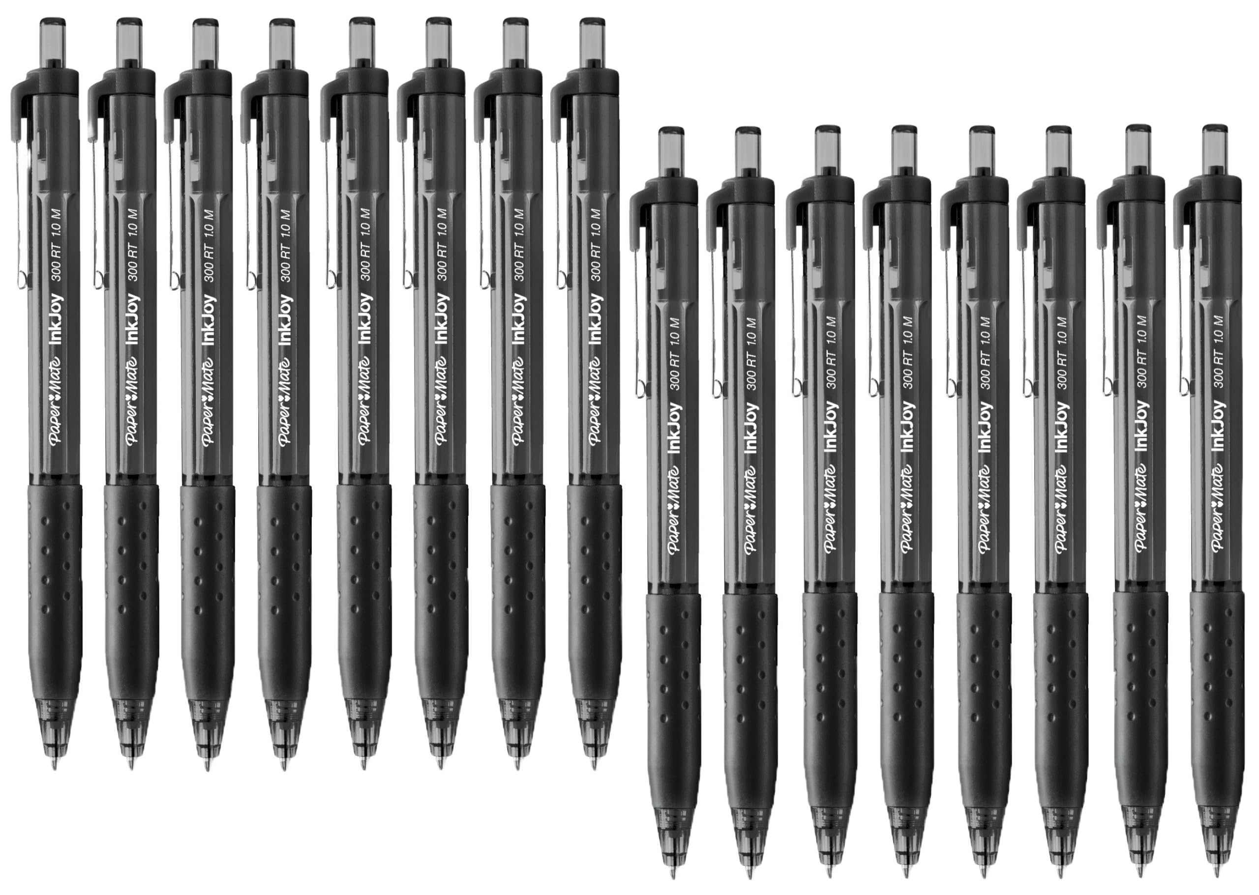 Paper Mate InkJoy 300RT Retractable Ballpoint Pens, Black, 1 count (Pack of 16)