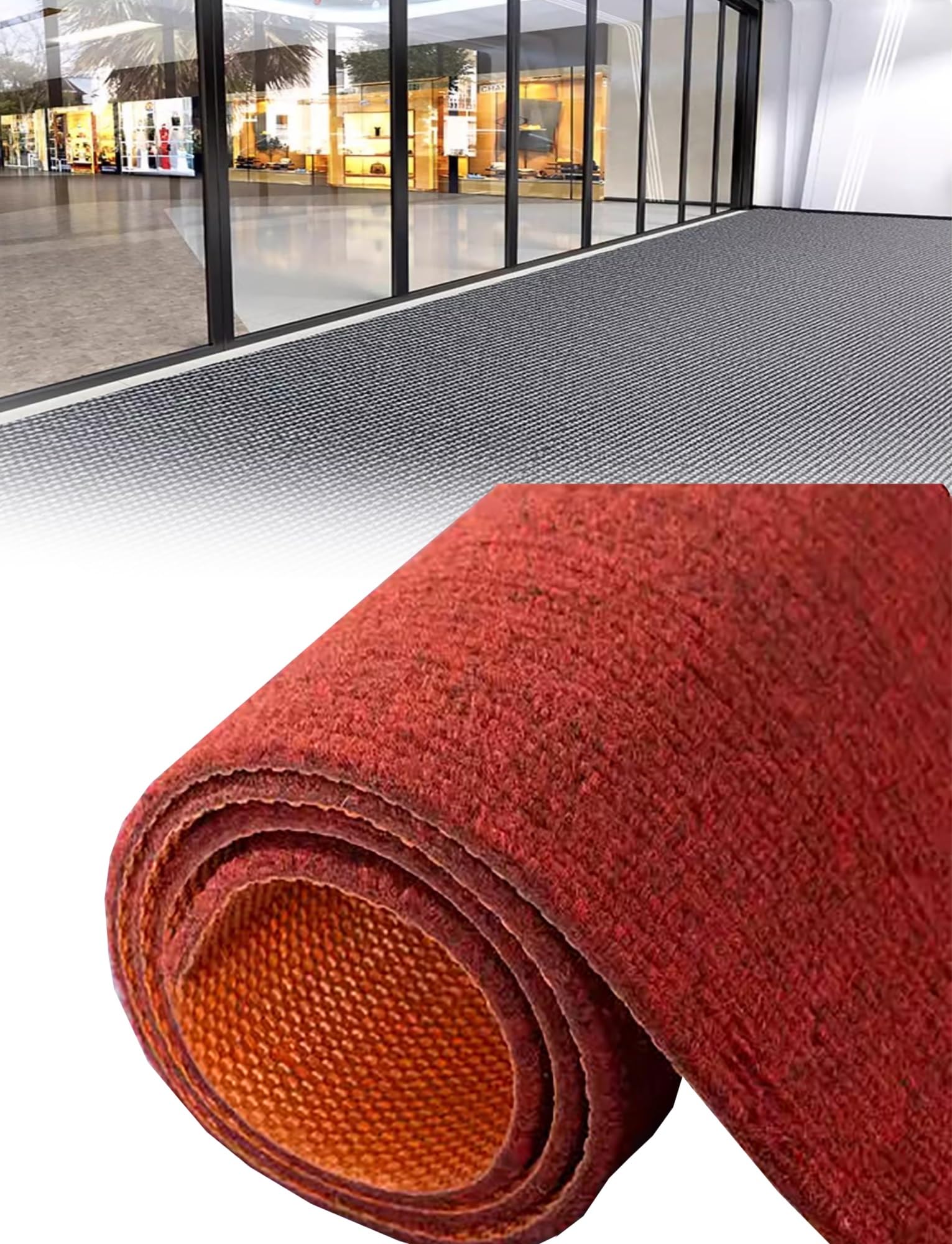 Grand rouleau de tapis antidérapant et insonorisant pour bureau, chambre à coucher, usage domestique – Tapis de sol épais pour espaces commerciaux