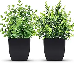 2 pacotes pequenas plantas falsas plantas artificiais vegetação em vasos para casa quarto banheiro casa de fazenda cozinha decoração interior