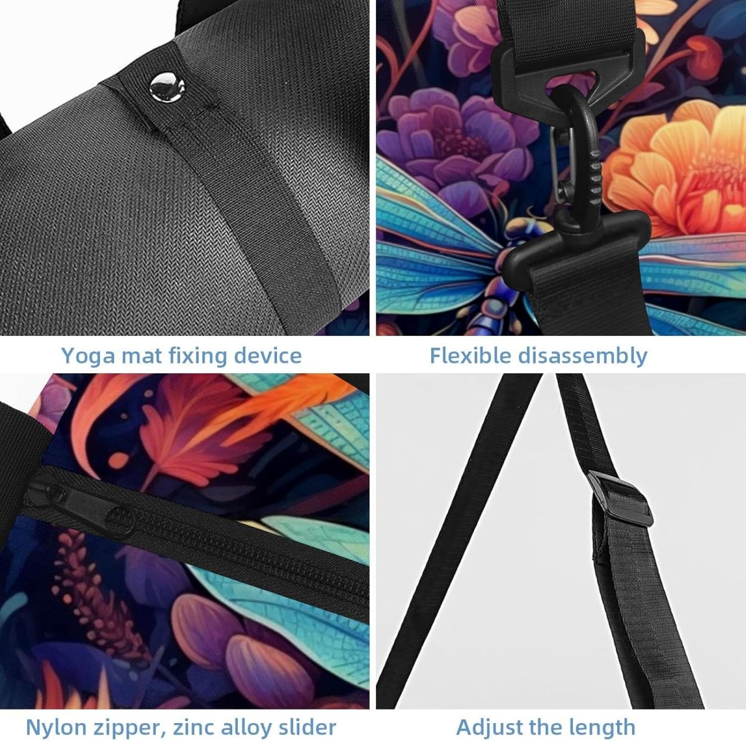 Gym Bag for Women, Otter Yoga Mat Bag with Shoe Compartment, Sport Yoga Gym Bag with Yoga Strap, Carryall Yoga Tote Bag