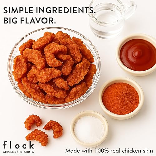 Miniatura 4 de Flock Chips de piel de pollo keto  Sabor de barbacoa de Terry Black's  Bajo en carbohidratos, alto en proteínas, sin azúcar, sin gluten, fritas de