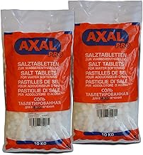 Axal Pro Regenerating Salt 2X 10kg | Salt Tablets for Water Softeners, Descaling Systems, Pools | Effective to Prevent Limescale and Softens Water