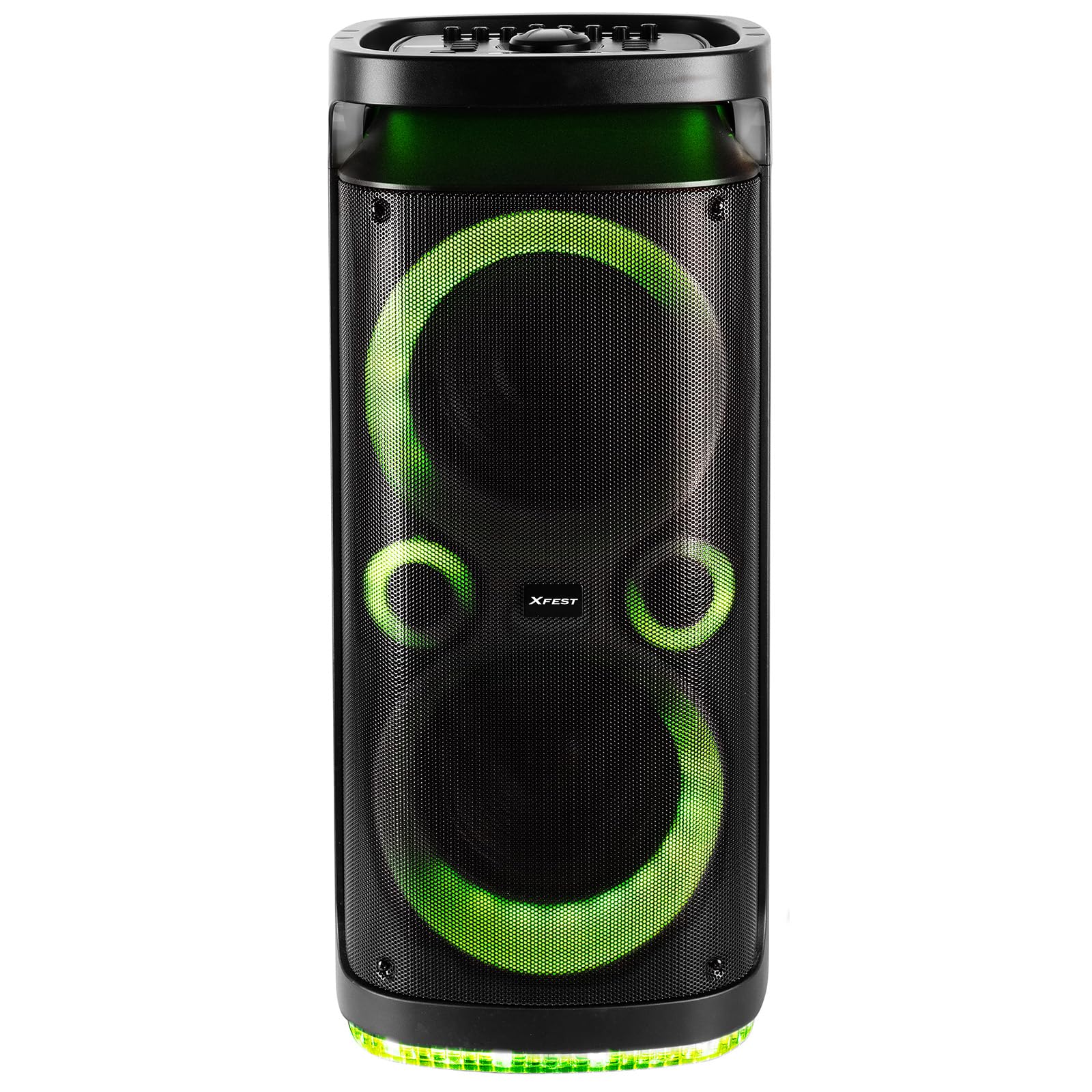 Trevi XF 3150 KB Speaker Portatile Karaoke 130W, Connettività Audio Wireless, USB/SD, Luci Disco, Funzione TWS e Microfono Incluso, Batteria Integrata