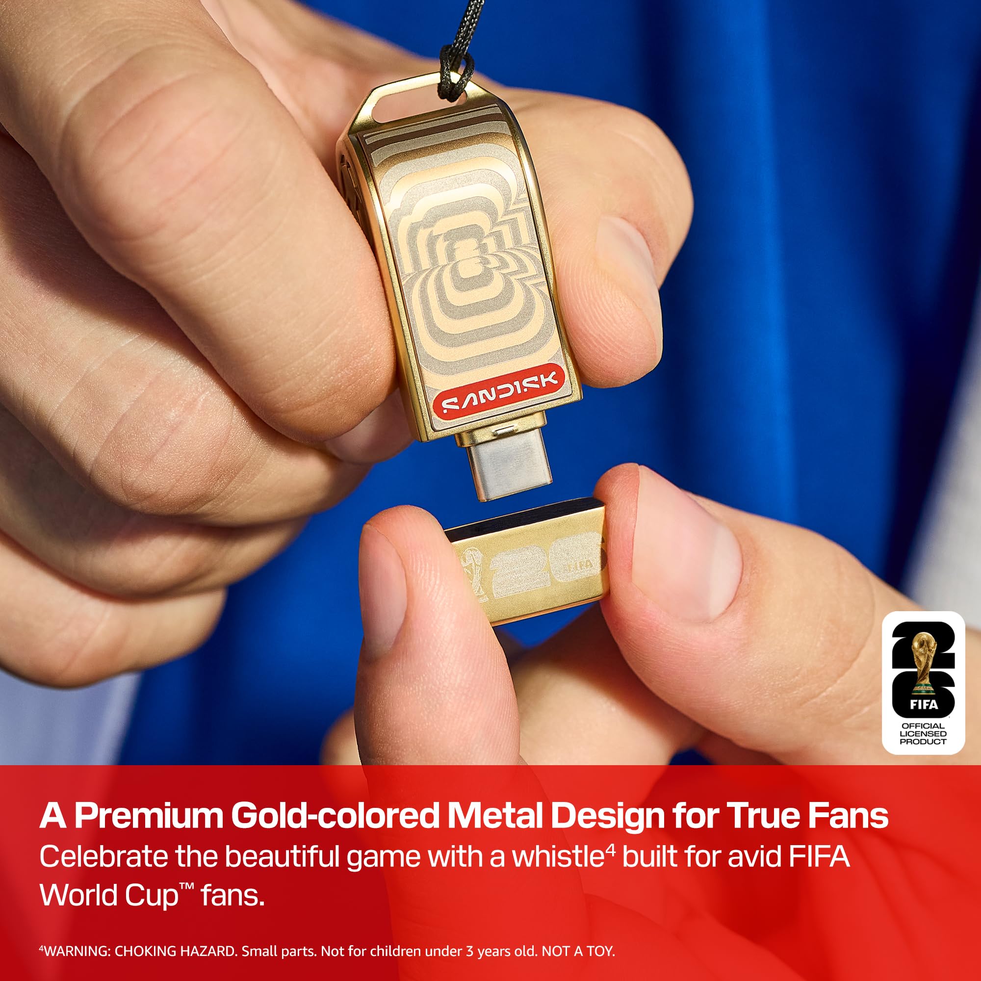 Pendrive SANDISK® USB-C™ Flash Drive: FIFA World Cup 2026™ Gold