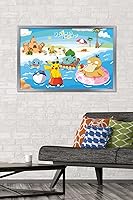 Vista 83 de Trends International Pokémon - Summer Wall Poster, 34L x 22.4W, Gold Framed Version
